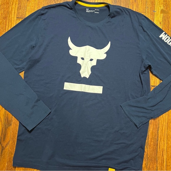 Under Armour The Rock Collection Hardest Worker Long Sleeve Shirt Men’s Large - Picture 2 of 9